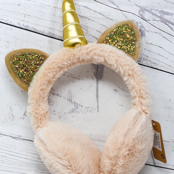 Unicorn Kids/Adult Solid Plush Adjustable Earmuff - Picture 9 of 13